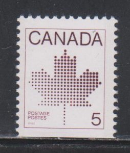 Canada, 5c Maple Leaf (SC# 940) MNH