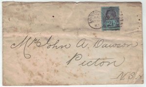 Great Britain 1887 SG201 2 1/2d QV Perfin on Cover (See Description)