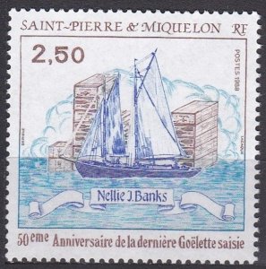 1988 St Pierre and Miquelon 564 Ships with sails 2,00 €