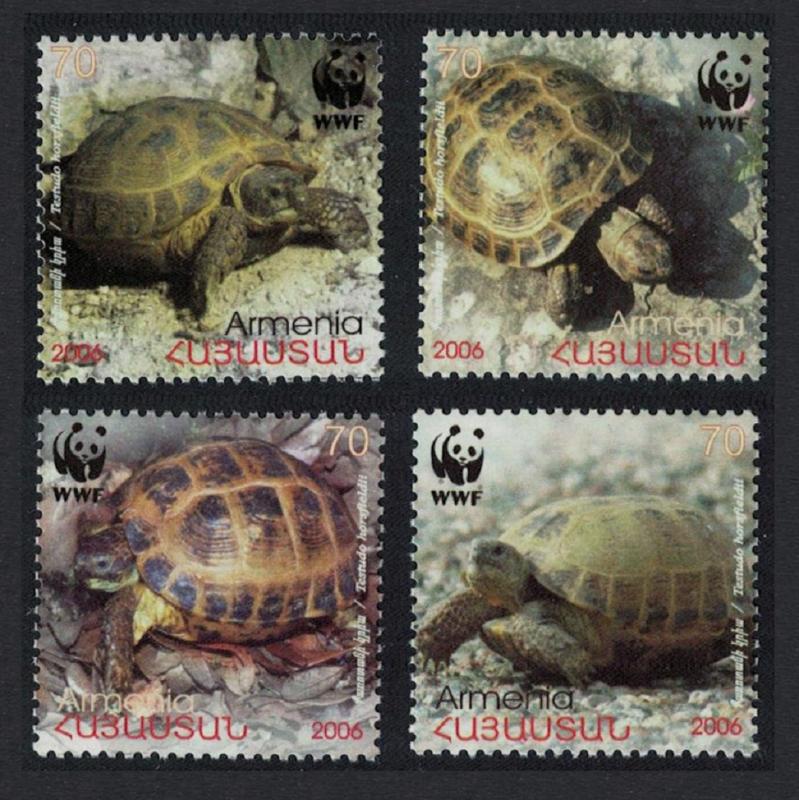 Armenia WWF Four-toed Tortoise 4v SG#605-608 MI#561-564 SC#753-756