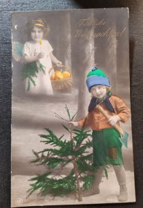 Switzerland. Old Christmas card from the early 20th century. The inscription...