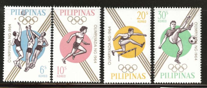 Philippines Scott 915-918 MH* 1964  Olympic set 