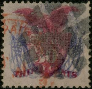 #121 VF WITH RED CANCEL CV $750.00++ BP5136