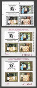 1993 Macedonia Red Cross Postal Tax #RA36-39 Block + Sheets Perf/Imperf VF-NH-