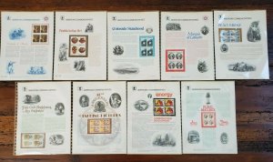 US 1977 Complete Year Set #73-89 USPS Commemorative Stamp Panels SCV $411