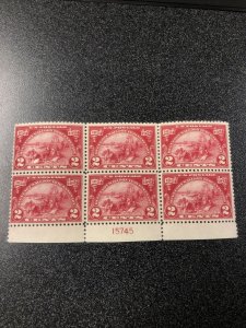 US Scott 615 Plate Block Of 6 VF  MNH