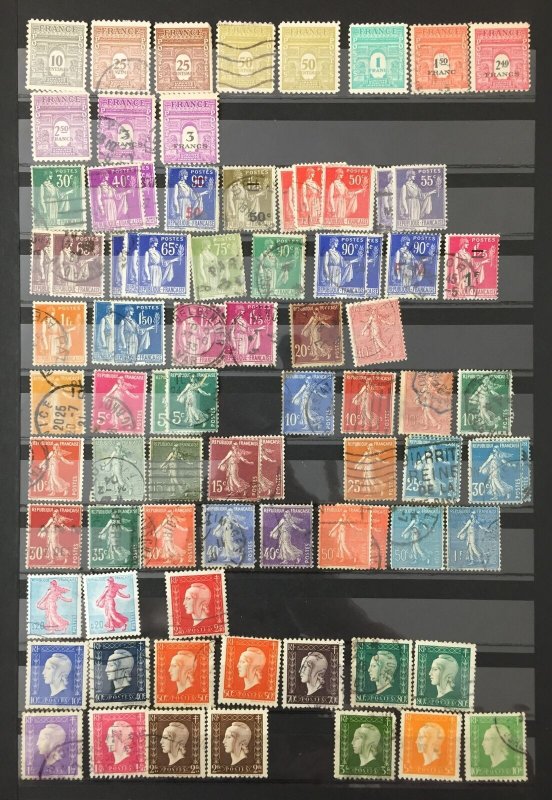 France Early/Mid Stockbook M&U Airs Pre-Cancels Collection (Apx 500+) GM2453