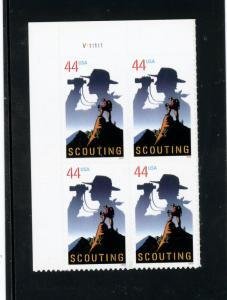 SCOTT  4472  SCOUTING  44¢  PLATE BLOCK  MNH  SHERWOOD STAMP