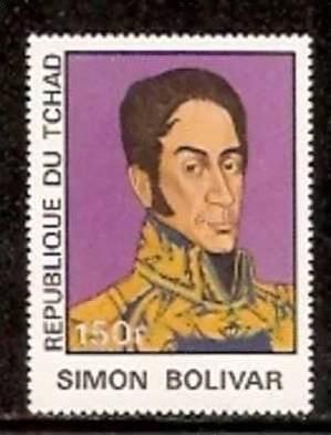 Chad - Tchad 1977 Simon Boliver, Venezuela Librater, Famous People MNH  # 1823