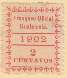 Guatemala 1902 Official 2c Used Stamp A28P33F29070-
