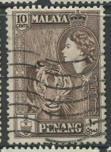 STAMP STATION PERTH Penang #50 QEII Definitive Used 1957