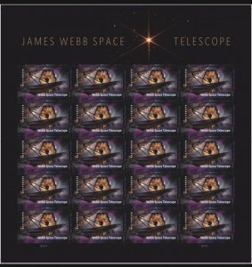 US James Webb Space Telescope NDC Sheet 20 Stamps PreOrder ships 15 Sep 2022 MNH