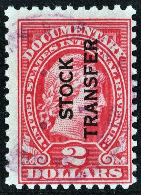 RD31 2.00 Stock Transfer Stamp (1928) Used / HipStamp