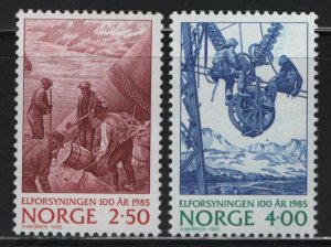 NORWAY 865-866  MNH    ELECTRIFICATION SET