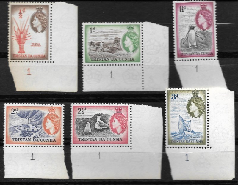 Doyle's_Stamps: Scott #14** to #27** Tristan da Cunha 1954-58 Postage Stamp Set