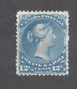 Canada # 28 VF MINT UN 12 1/2c BLUE LARGE QUEEN BS31450