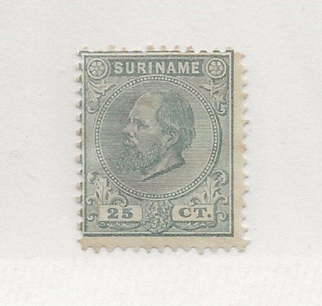 Suriname 1875 25 ct green/blue   MNG