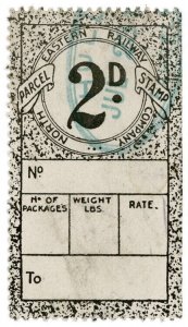 (I.B) North Eastern Railway : Parcel Stamp 2d (Hull)