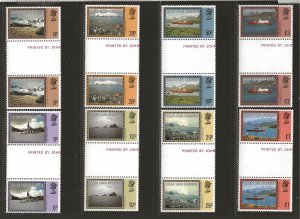 FALKLAND ISLANDS SC# 1L38-52 GUTTER PAIRS   FVF/MNH