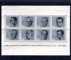 GERMANY #883-890 1964 GERMAN RESISTANCE FIGHTERS MINT VF NH O.G SHEET 8