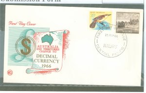 Nauru  1966 25c & 35c FDC