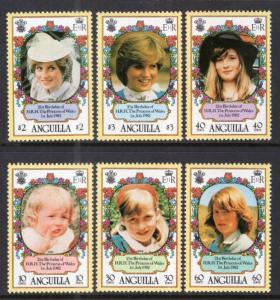 Anguilla 485-490 Princess Diana MNH VF