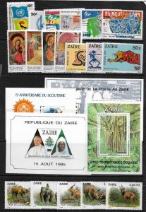 Zaire Collection of MNH Sets and Souvenir Sheets (001)