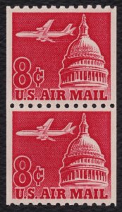 #C65a 8c Jet Airliner Over Capitol, Coil Pair, Mint **ANY 5=FREE SHIPPING**