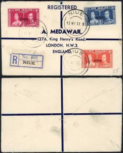 Niue 1937 Coronation Cover