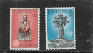 Andorra (Spanish Administration)  Scott#  79-80  MNH  (1974 Europa)