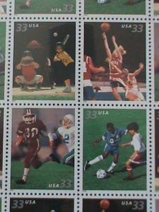 UNITED STATES STAMP:2000 SC#3408 YOUTH TEAM SPORTS MNH FULL SHEET. VERY RARE.