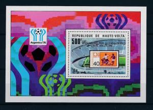 [60738] Burkina Faso Upper Volta 1979 World Cup Soccer Ovp silver MNH Sheet