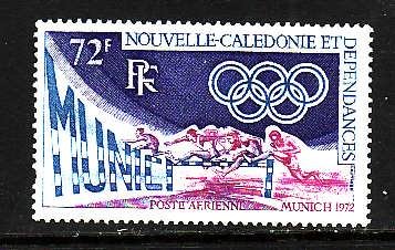 New Caledonia-Sc#C93-Unused NH airmail set-Sports-Olympics-Munich-1972-