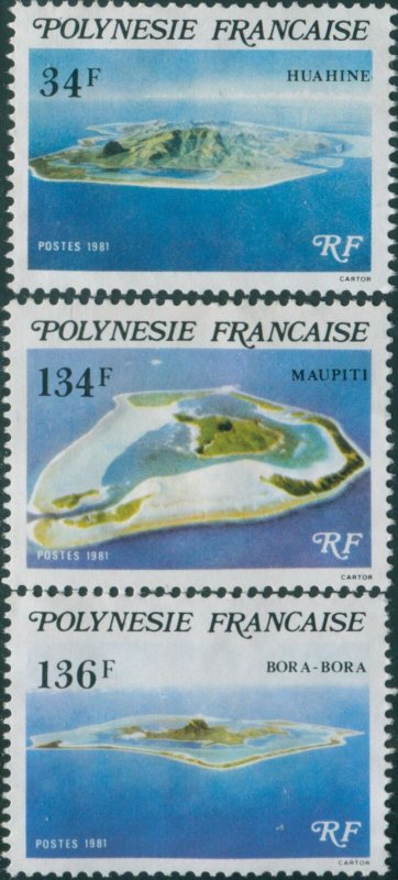French Polynesia 1981 Sc#352-354,SG353-355 Polynesian Islands set MNH