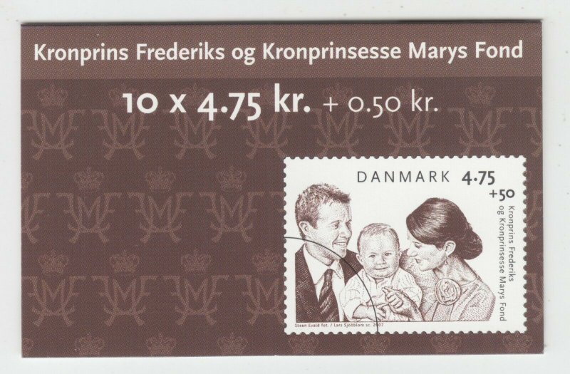 Denmark Sc B92 Intact Booklet. 2007 Crown Prince Frederik & Family Semi-Postals