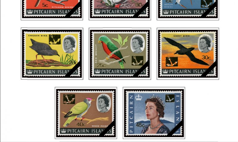 COLOR PRINTED PITCAIRN ISLANDS 1940-2010 STAMP ALBUM PAGES (118 illustr. pages)