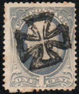 MALACK 206 Fine+, bold Maltese cross cancel, awesome! b8917