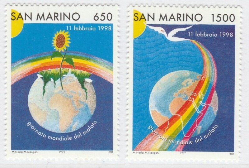 1998 San Marino World Day of the Sick MNH** Full Set A19P14F704-