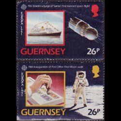 GUERNSEY 1991 - Scott# 451-2 Europa-Space 26p Used