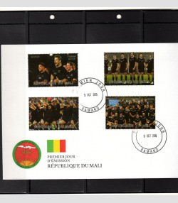 Rugby World Cup 2015 NEW ZEALAND Team All Blacks set Perforated in FDC VF