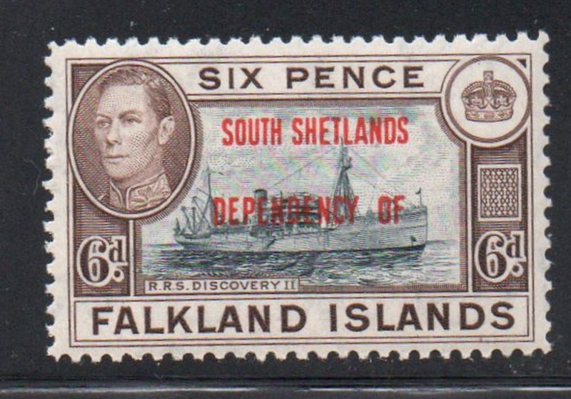 Falkland Islands South Shetlands Sc 5L6 1944 Ship stamp mint NH