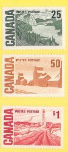 Canada #465,465A,465B Places    (MNH) CV $11.25