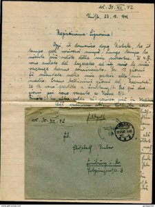 h282 - GERMANY Reich WW2 1942 FELDPOST Cover. NEISSE (now Poland). Letter