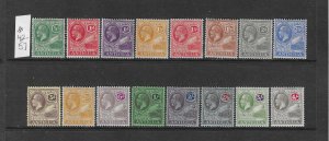 ANTIGUA SCOTT #42-57 1921-29 GEORGE V SET WMK 4- MINT LIGHT HINGED