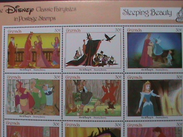 GRANADA- DISNEY CARTOON-SLEEPING BEAUTIFUL FULL SHEET MNH-VERY FINE