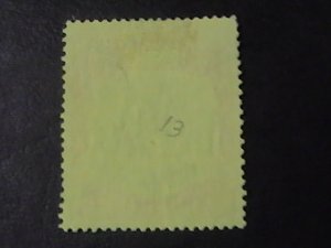 BERMUDA  # 125-USED--SINGLE--RED & GREEN ON YELLOW PAPER--1938-51