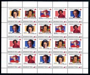 [78895] Tonga Dutch Royalty Queen Beatrix Full Sheet MNH