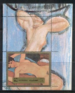 Fujeira 1972 Mi#MS117A Nude Paintings by Modigliani MS MUH