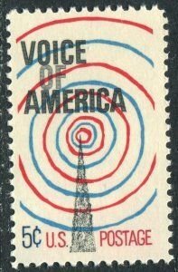 SCOTT  1329  VOICE OF AMERICA  5¢  SINGLE  MINT NEVER HINGED