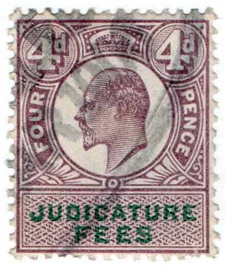 (I.B) Edward VII Revenue : Judicature Fees 4d